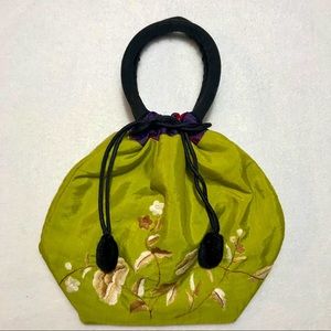 Embroidered Mini Bucket Bag